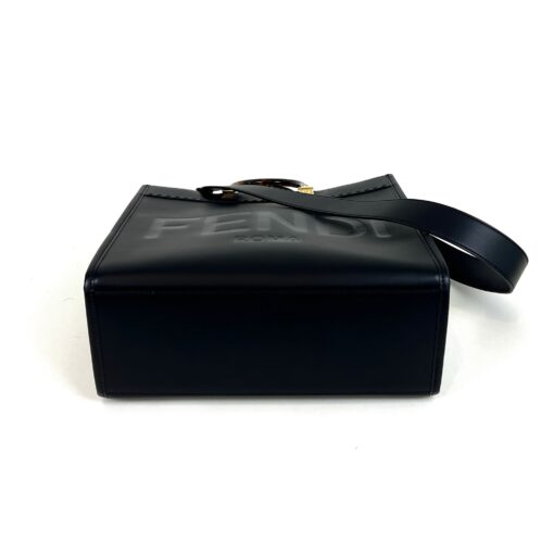 Fendi Black on Black Medium Sunshine Shopper Vitello King - Image 17