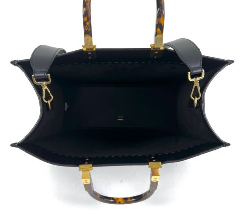 Fendi Black on Black Medium Sunshine Shopper Vitello King - Image 5