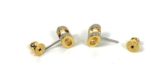 Hermes Mini Pop H Earrings Marron Glace Yellow Gold - Image 12