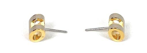 Hermes Mini Pop H Earrings Marron Glace Yellow Gold - Image 11