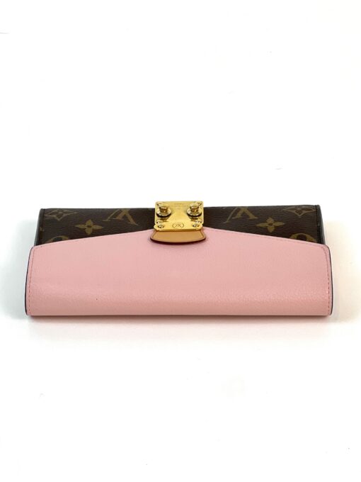 Louis Vuitton Pallas Long Wallet Monogram with Rose Ballerine - Image 9