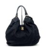Louis Vuitton Black Leather Mahina XL Hobo