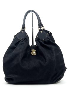 Louis Vuitton Black Leather Mahina XL Hobo