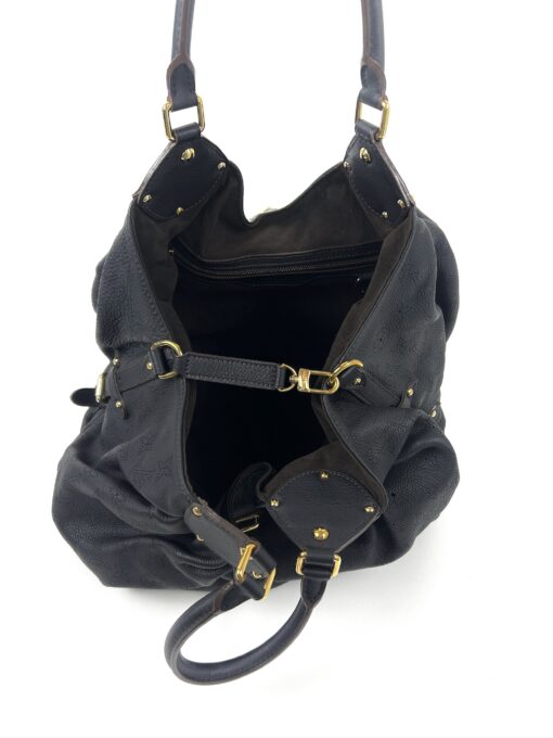 Louis Vuitton Black Leather Mahina XL Hobo - Image 5