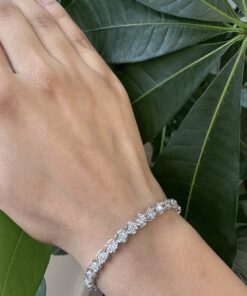 Brand New 7″ 3 TCW V2 lab Diamond Tennis Bracelet set in .925 Sterling Silver 2
