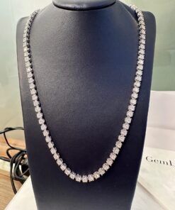 5 Carat Lab Diamond in .925 Sterling Silver 17" Tennis Necklace