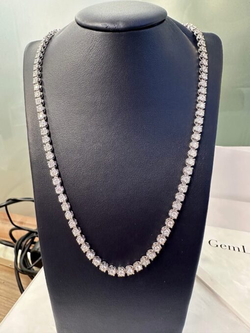 5 Carat Lab Diamond in .925 Sterling Silver 17" Tennis Necklace