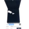 Pendant in its presentation box with the gemlab report