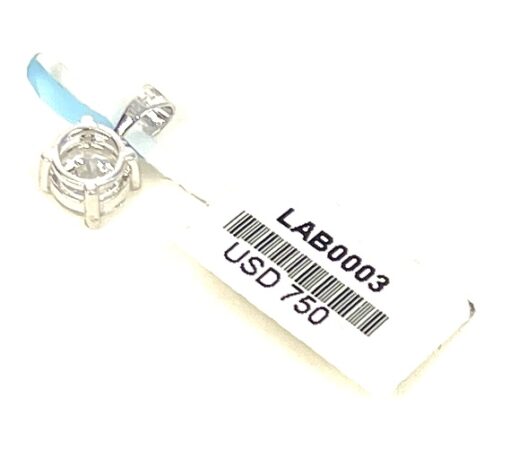 Brand new 1 Carat VS Lab Diamond Pendant 24k White Gold 16" inch chain - Image 7