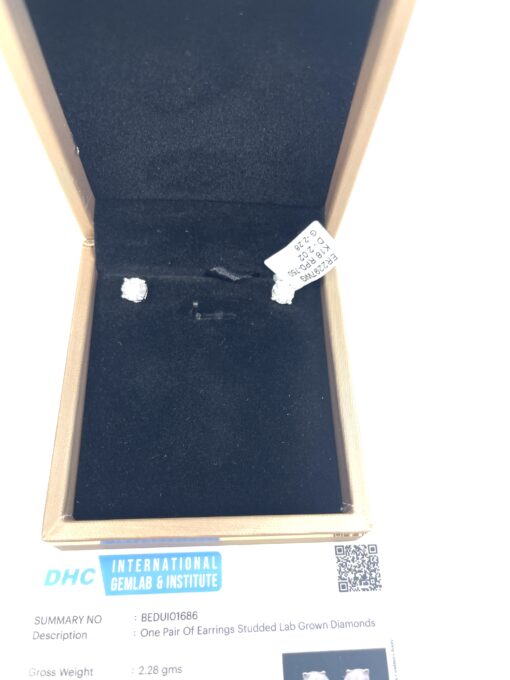 Brand New 2.02 Total Carat Weight Lab Diamond Studs in 24k White Gold - Image 8