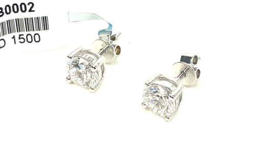 Brand New 2.02 Total Carat Weight Lab Diamond Studs in 24k White Gold - Image 9
