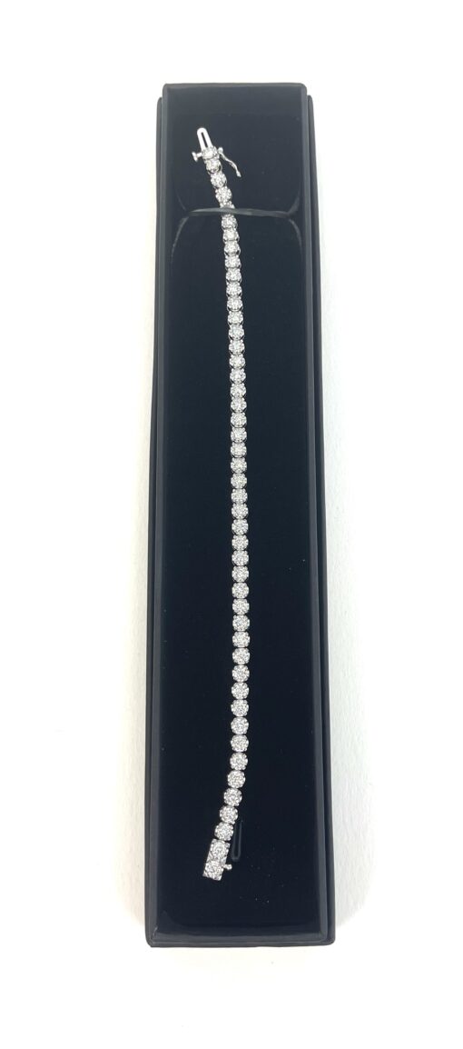 2 Carat Lab Grown Diamond 7" Tennis Bracelet .925 Silver - Image 2