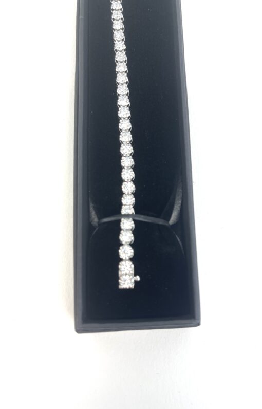 Brand New 7" 3 TCW V2 lab Diamond Tennis Bracelet set in .925 Sterling Silver - Image 5