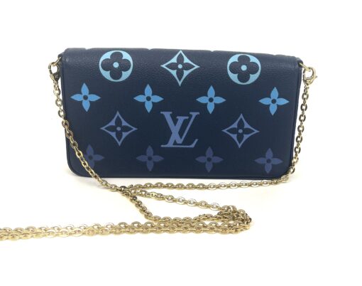 Louis Vuitton Empreinte Monogram Giant Felicie Pochette Chain Wallet Gradient Blue - Image 4
