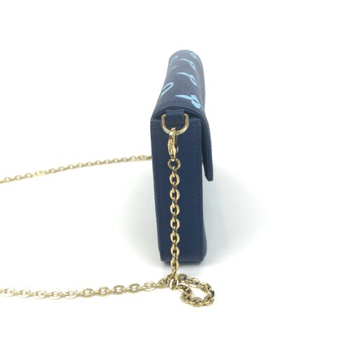 Louis Vuitton Empreinte Monogram Giant Felicie Pochette Chain Wallet Gradient Blue - Image 6