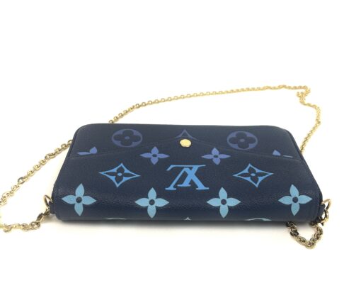 Louis Vuitton Empreinte Monogram Giant Felicie Pochette Chain Wallet Gradient Blue - Image 10