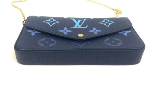 Louis Vuitton Empreinte Monogram Giant Felicie Pochette Chain Wallet Gradient Blue - Image 19