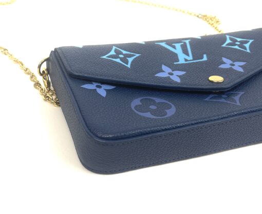 Louis Vuitton Empreinte Monogram Giant Felicie Pochette Chain Wallet Gradient Blue - Image 18