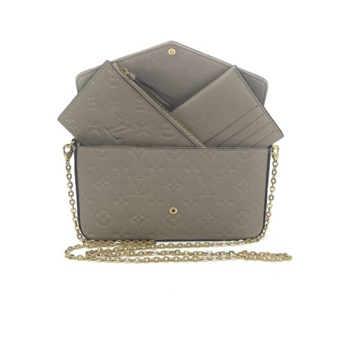 Louis Vuitton Empreinte Pochette Felicie Chain Wallet Tourterelle