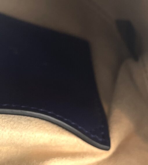 Gucci Supreme Monogram Textured Dollar Calfskin Web Mini Horsebit 1955 Crossbody/Shoulder Bag Beige Blue - Image 22