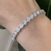 Brand New 7" 3 TCW V2 lab Diamond Tennis Bracelet set in .925 Sterling Silver