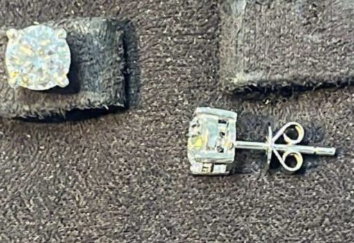 Brand New 2.02 Total Carat Weight Lab Diamond Studs in 24k White Gold - Image 7
