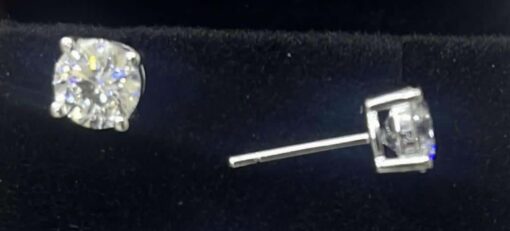 Brand New 2.02 Total Carat Weight Lab Diamond Studs in 24k White Gold - Image 10