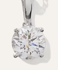 Brand new 1 Carat VS Lab Diamond Pendant 24k White Gold 16" inch chain