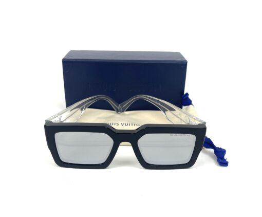 Louis Vuitton Clash Square Limited Edition Black/Crystal Mirrored Unisex Sunglasses - Image 3