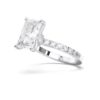 2.35 Lab grown Diamond Halo Ring 7" 14k White Gold