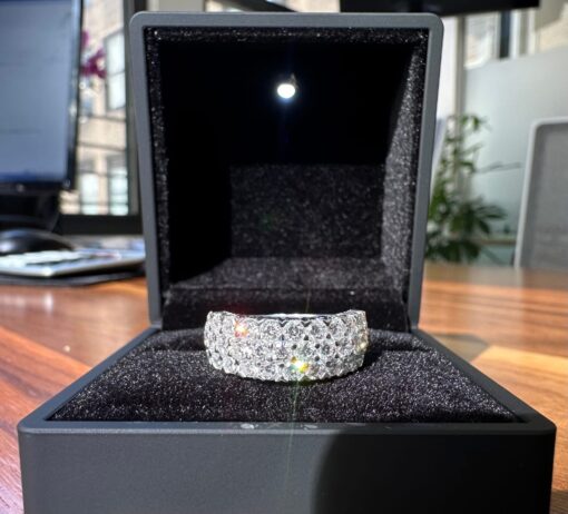 2 Carat Weight Lab Diamond Band 7" .925 Silver