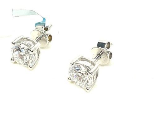 Brand New 2.02 Total Carat Weight Lab Diamond Studs in 18k White Gold - Image 7