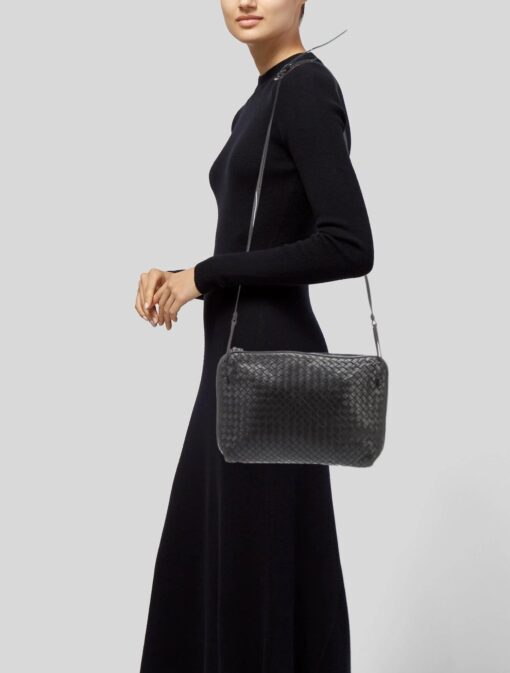 Bottega Veneta Nappa Intrecciato Nodini Crossbody Messenger Chocolate Brown - Image 3