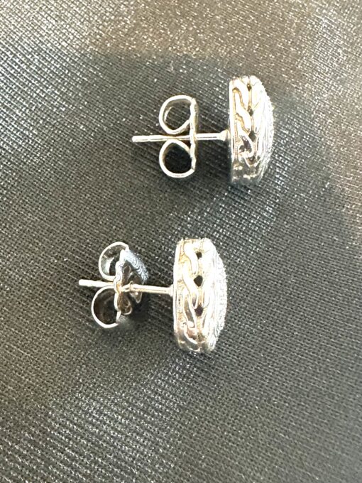 John Hardy Classic Natural Diamond and .925 Sterling Silver Post Earrings - Image 8