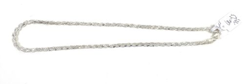 Sterling Silver .925 Unisex Rope Necklace 24" - Image 3