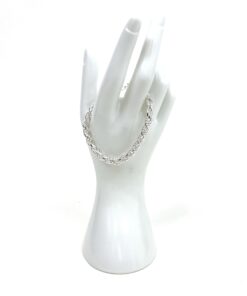 Sterling Silver .925 Unisex Rope Bracelet 7.5″ 2