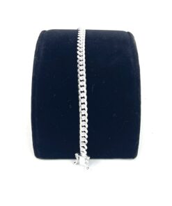 Unisex Sterling Silver .925 Cuban Bracelet 8" 6MM