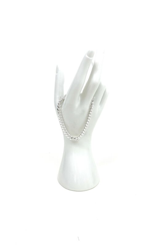 Unisex Sterling Silver .925 Cuban Bracelet 8" 6MM - Image 2