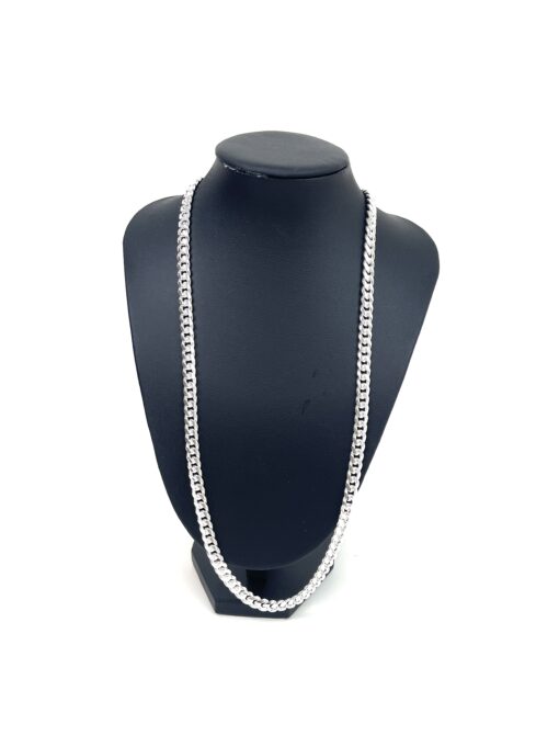 Unisex Sterling Silver .925 Cuban Necklace 22" 6MM - Image 2