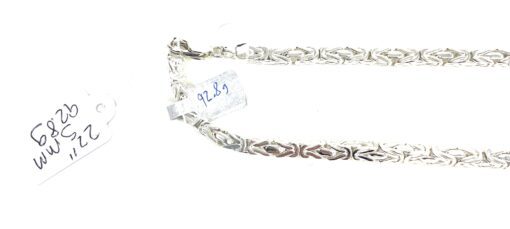 Unisex .925 Sterling Silver Byzantine 22" 5MM Necklace - Image 5