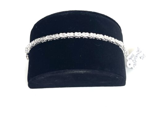 Unisex .925 Sterling Silver Byzantine 8" 5MM Bracelet - Image 5