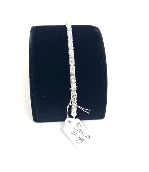 Unisex .925 Sterling Silver Byzantine 8" 5MM Bracelet - Image 4