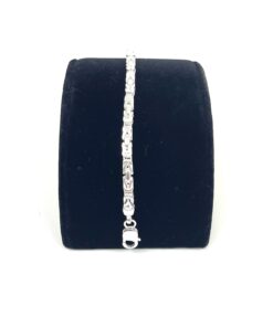 Unisex .925 Sterling Silver Byzantine 8" 5MM Bracelet