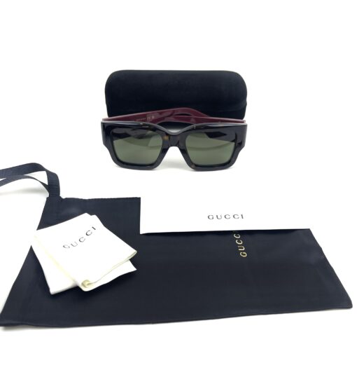 Sunglasses Gucci GG Logo GG1663S Havana Brown Women's - Image 4