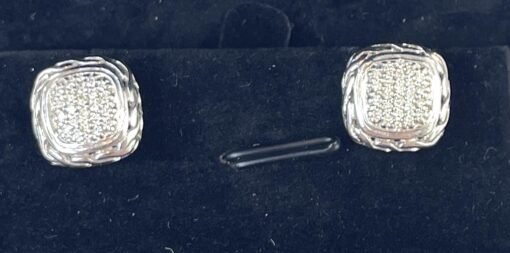 John Hardy Classic Natural Diamond and .925 Sterling Silver Post Earrings - Image 12