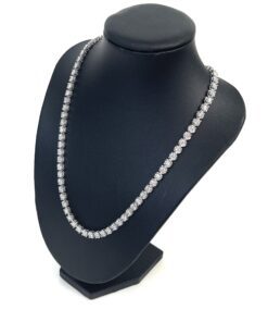 8 Carat Lab Grown Diamond 17" Tennis Necklace .925 Silver