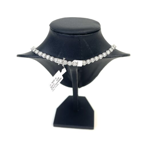 8 Carat Lab Grown Diamond 17" Tennis Necklace .925 Silver - Image 5