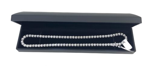 8 Carat Lab Grown Diamond 17" Tennis Necklace .925 Silver - Image 3