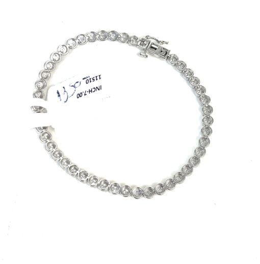 2 Carat Lab Grown Diamond 7" Tennis Bracelet .925 Silver - Image 4
