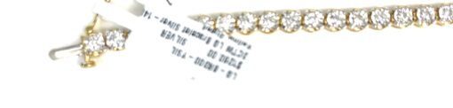 3 Carat Lab Grown Diamond 7" Tennis Bracelet .925 Yellow Silver - Image 3